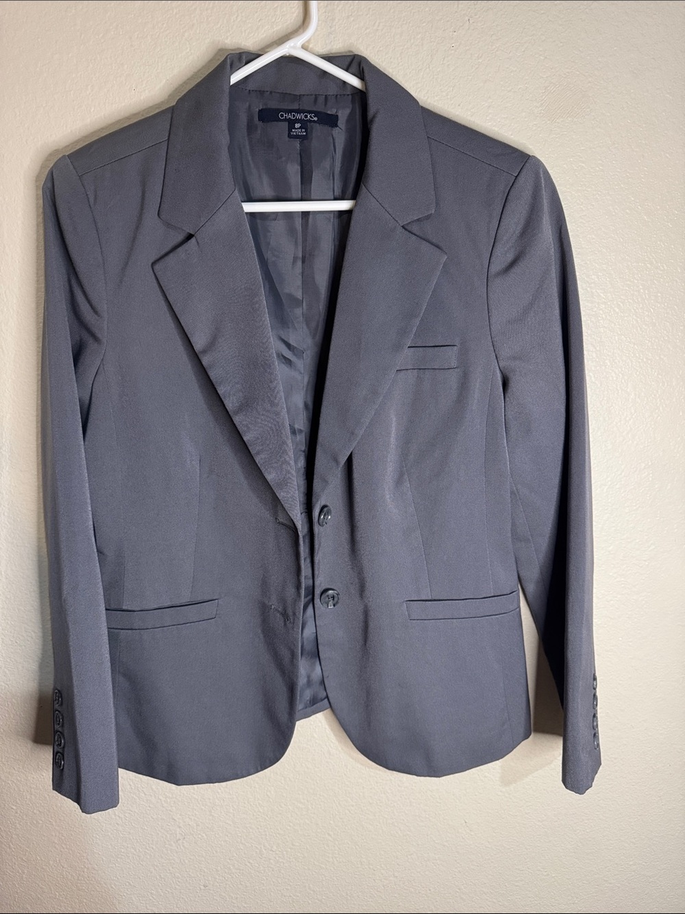 Chadwicks Gray Two-Button Women's Blazer